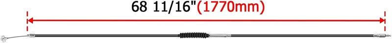 MoFun 68 11/16" Motorcycle Clutch Cable Compatible with Harley Touring Road King Electra Road Street Glide 1987-2006 2008-2013, Black - Image 5